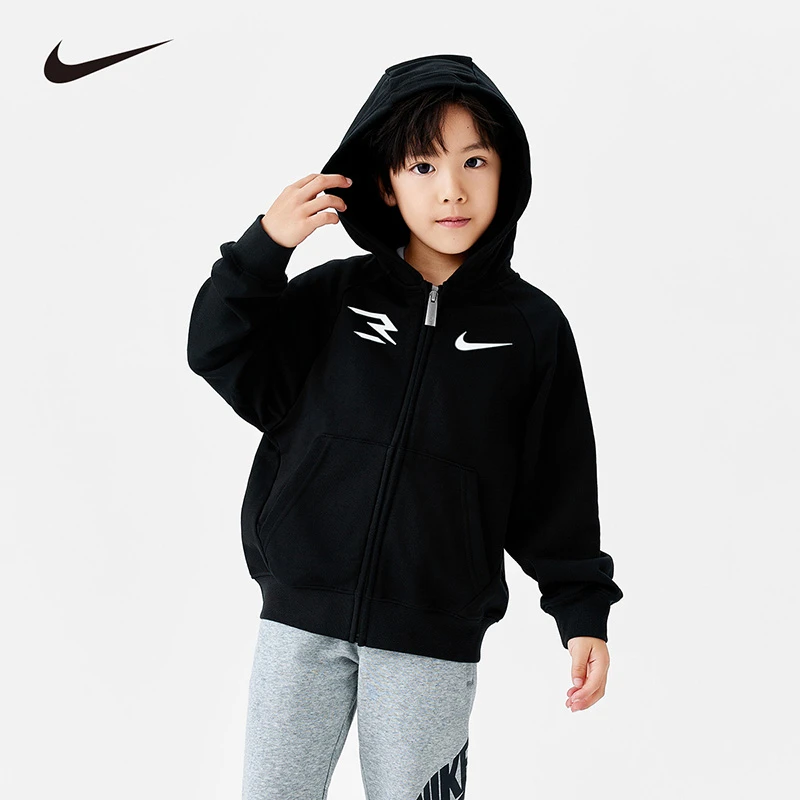 NIKE 3BRAND【补贴福利】童装春季舒适休闲连帽开衫卫衣RWB-DH-0584