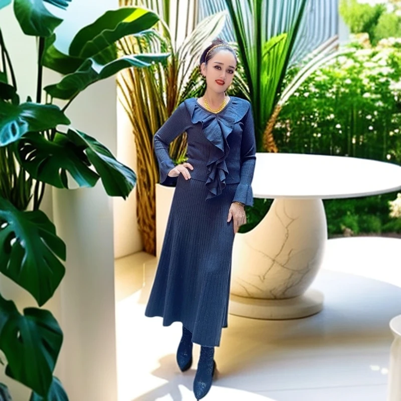 新款显瘦毛衣两件套均码