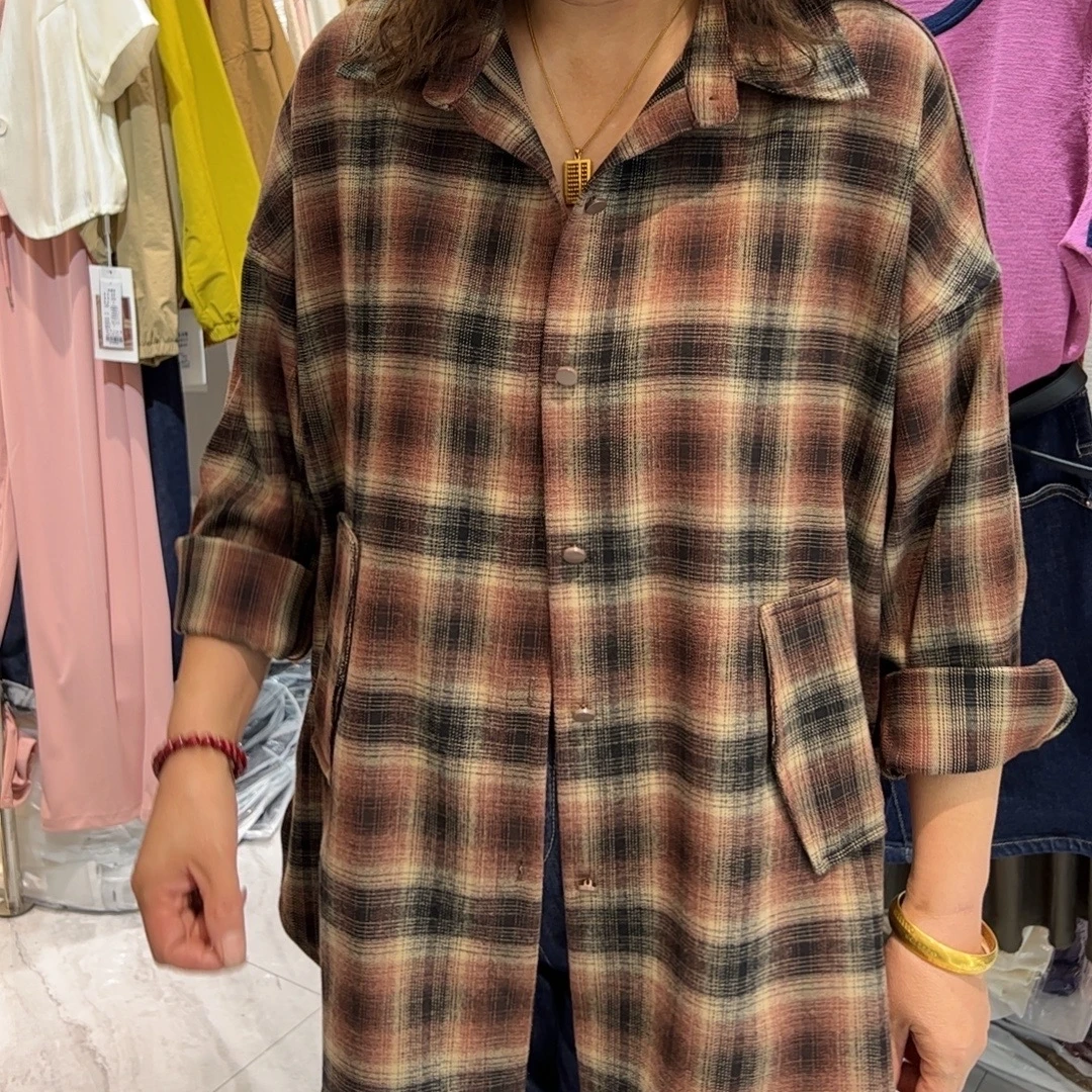 [ W i F i ]复古磨毛格子外套24925