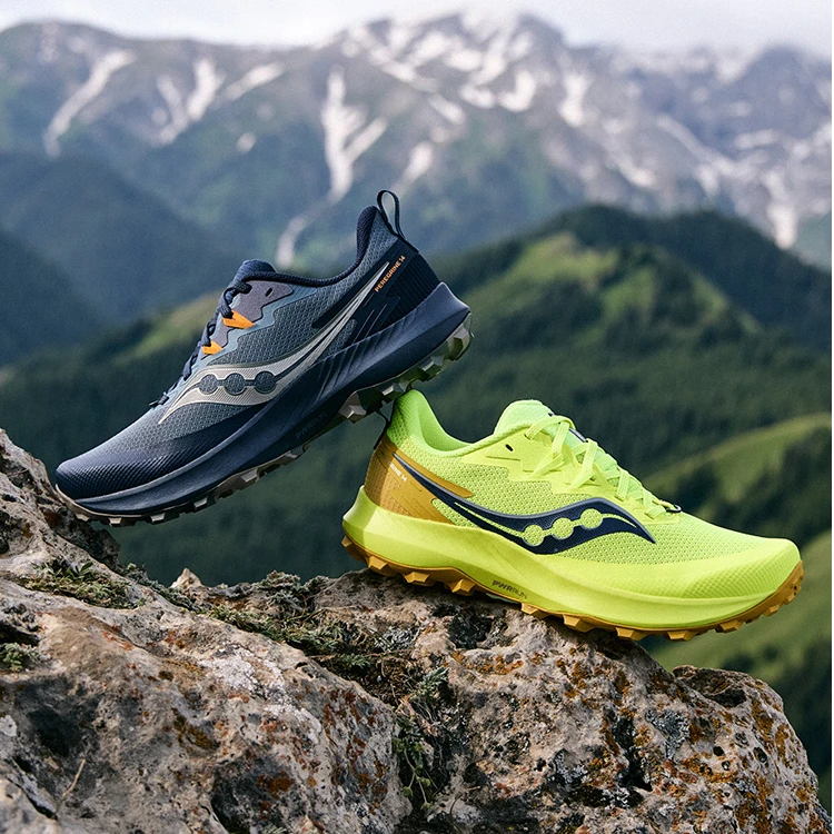 Saucony/索康尼游隼14耐磨防滑减震徒步越野跑鞋马拉松轻便男女款