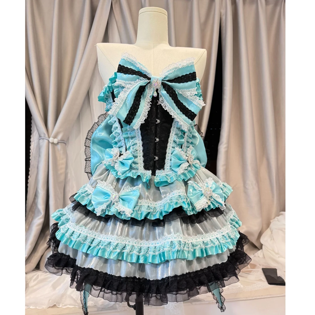 【Miku私设】软宝手作 默认微瑕 ！NO退！初音私设束腰裙子