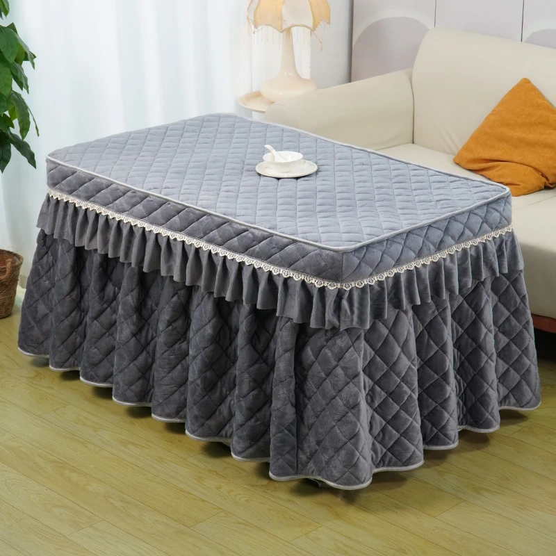 烤火罩电暖炉罩套烤火桌子长方形围布加厚防水防油定做柔软暖加绒