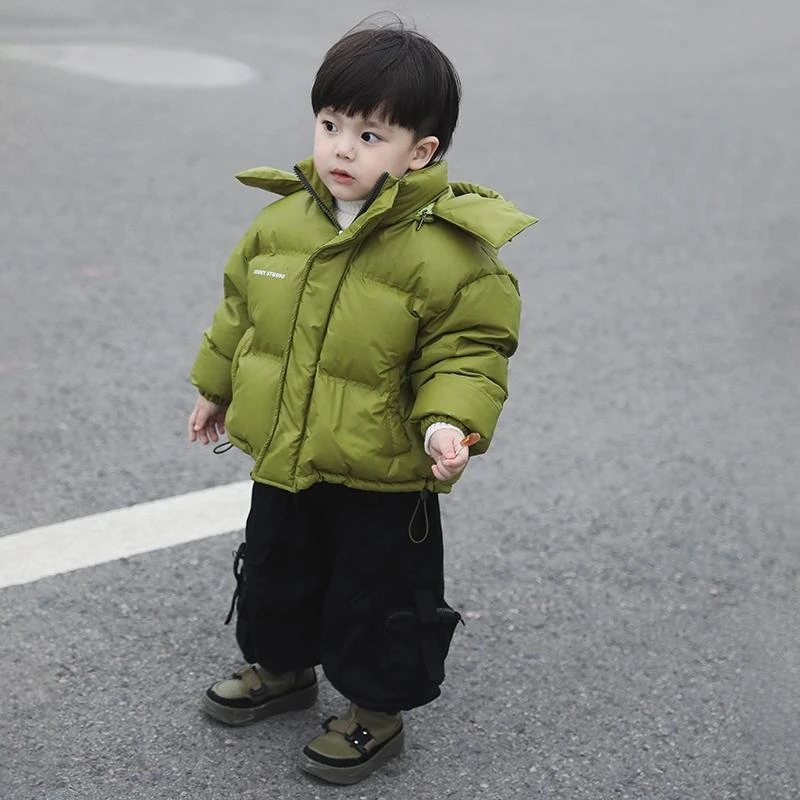 男童棉衣外套带帽加厚中小童儿童冬装棉袄2023新款洋气棉服面宝宝