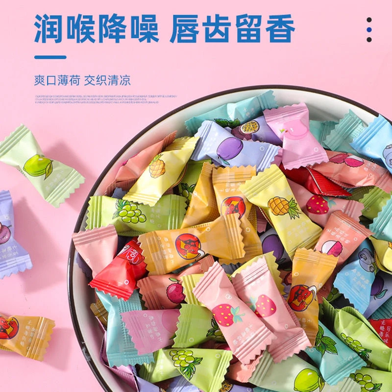 无糖薄荷糖强劲清新口气口香接吻糖果零食商用大堂接待年货批发