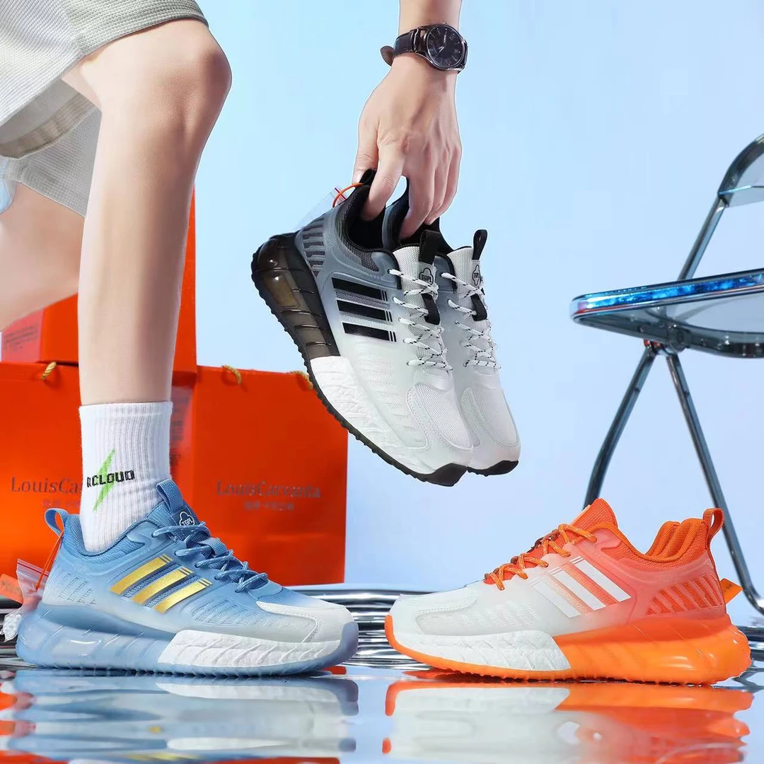 新款情侣爆米花软底运动减震跑步鞋透气时尚百搭休闲款爆款运动鞋