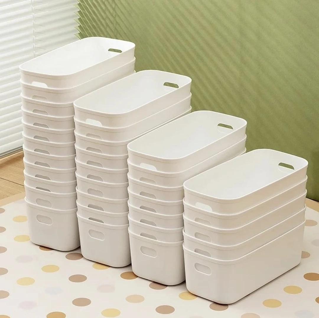 【抢10个】手提收纳盒学生宿舍桌面杂物抽屉简约分格式收纳盒家用