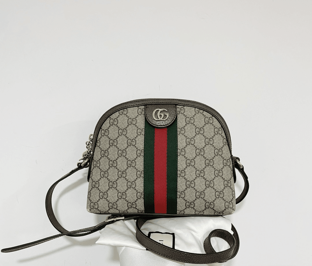 99新 GUCCI/古驰 老六二奢/古驰op贝壳单肩包
