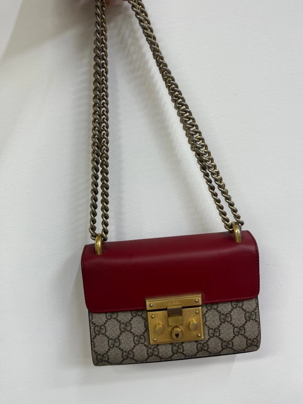 95新 GUCCI/古驰 老六二奢/Gucci古驰padlock月光宝盒 单肩包