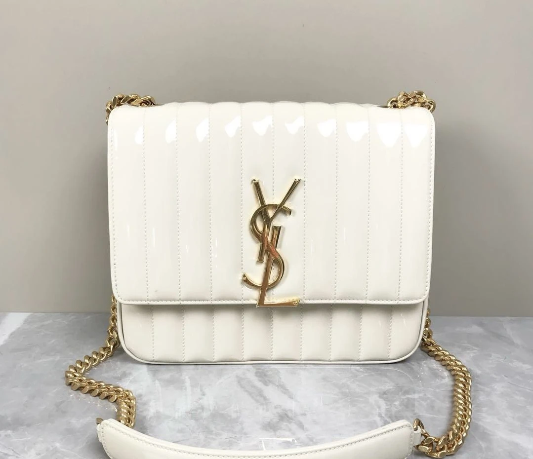 99新 YSL/圣罗兰 老六二奢/98新/圣罗兰白色豆腐包