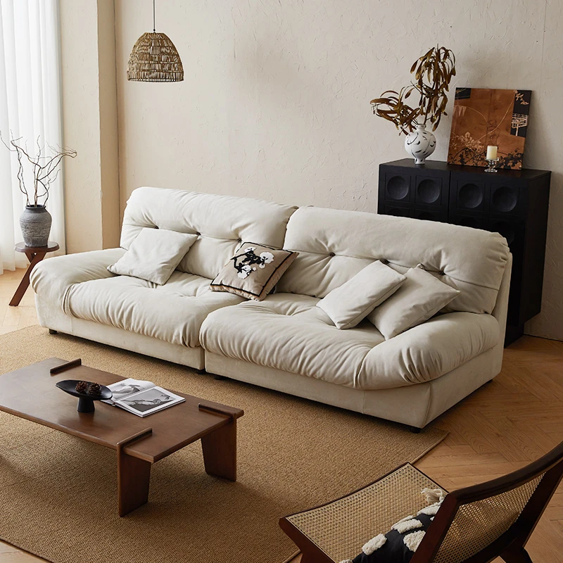 支吾支吾爆款【晨云】云朵沙发摩图磨砂绒面料意式北欧简约风客厅