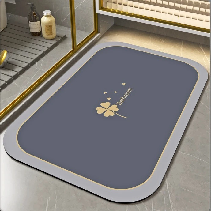 浴室卫生间地垫软硅藻泥吸水垫洗澡间门口防滑脚垫厕所洗手间地毯
