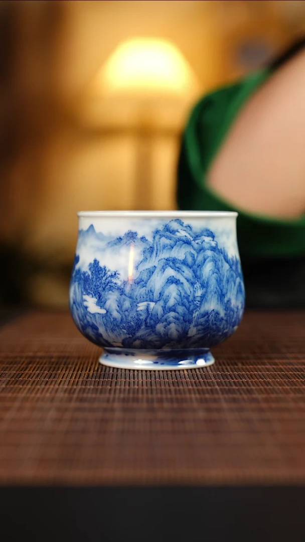 【闪购商品】杯九本造物 清江渔隐图罗汉杯