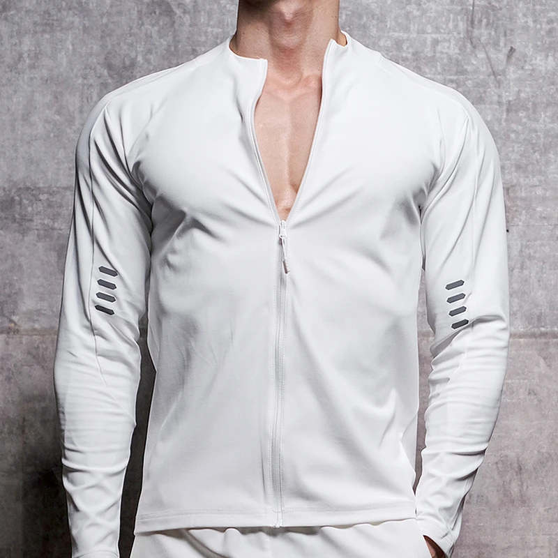 WORKOUT WOLF/撸铁狼运动外套男款体育生棒球服立领夹克健身训练