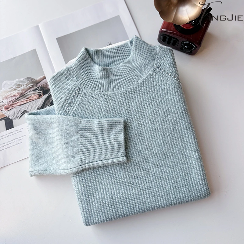 B1521长袖上衣针织毛衣上衣女