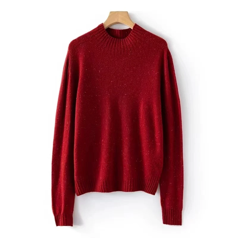 【100%羊毛】【一线成衣】B204长袖上衣针织毛衣上衣女