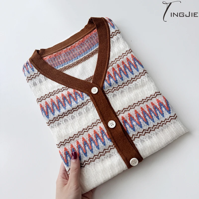 B375【线下精品】秋季新款高定重工开衫薄款针织衫外套2024