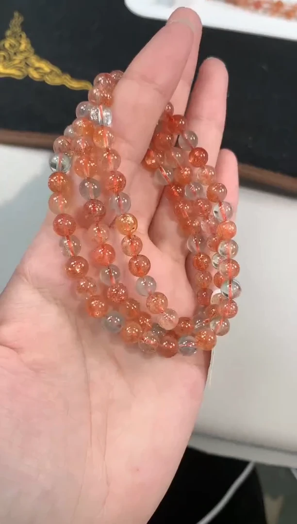 【闪购商品】日光石手链未镶嵌9号阿鲁沙三圈手链6mm
