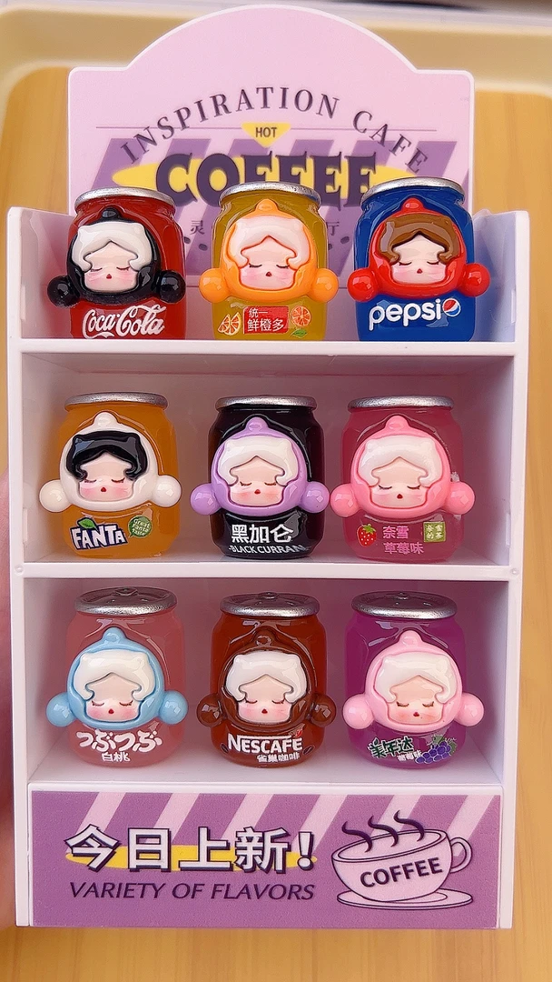 许愿＋对对碰＋九宫格 夜光SP饮料瓶创意DIY树脂摆件可爱网红治愈系