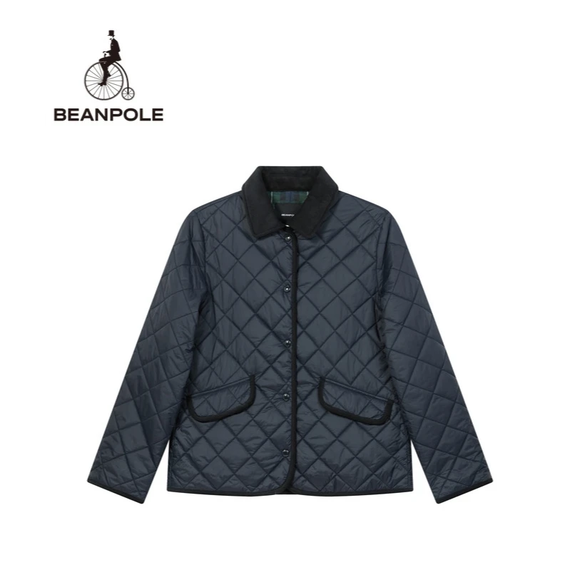 BEANPOLE24秋冬新款 女士 藏青色简约基础ESS短绗缝棉服BF4938E01