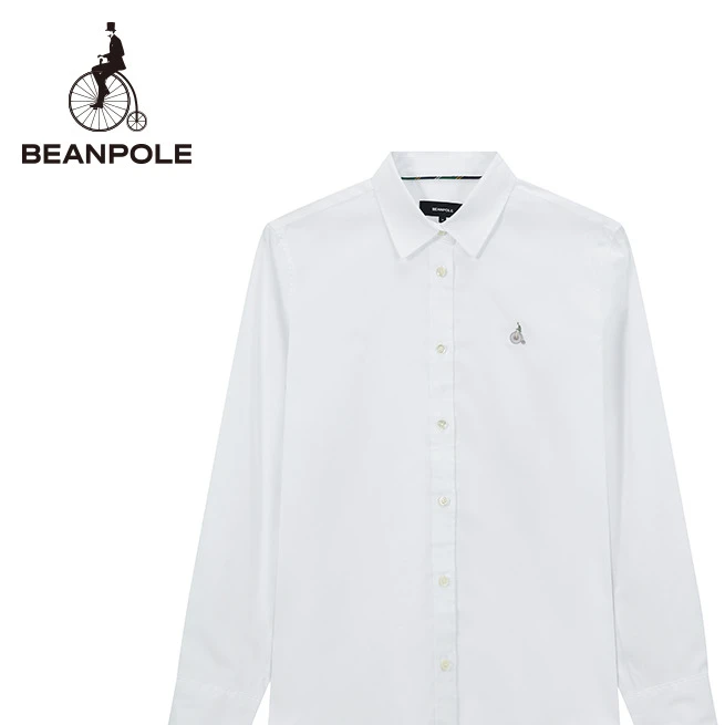 BEANPOLE滨波 24春季新女纯色全棉通勤百搭直筒长袖衬衫BF4164E01
