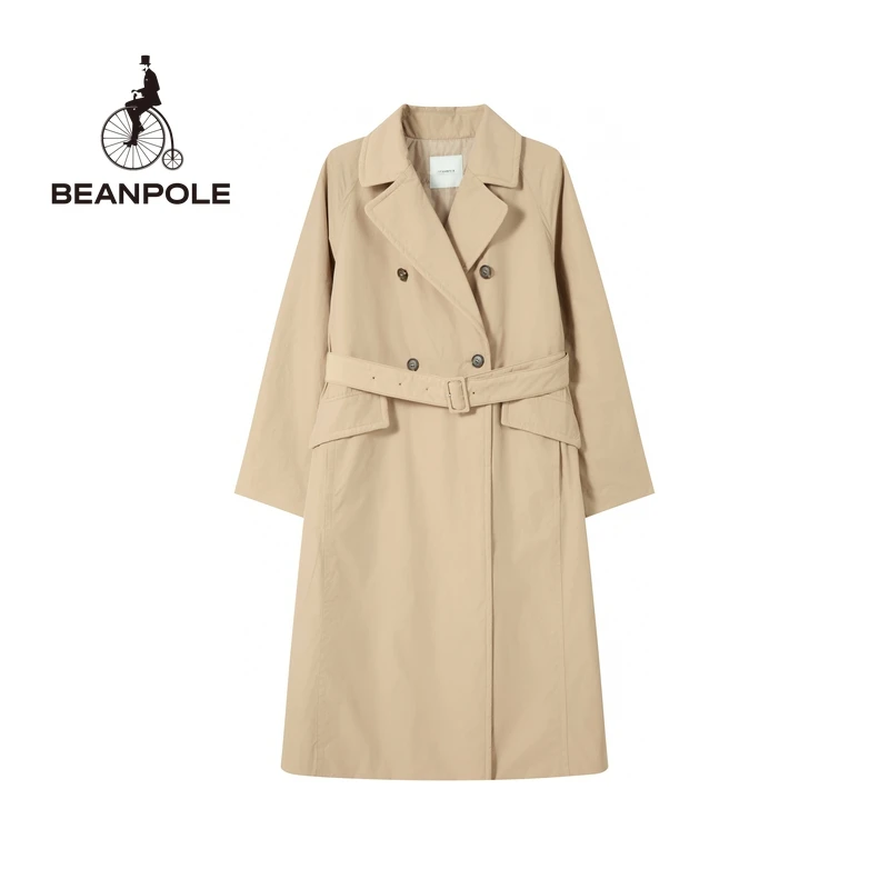 BEANPOLE【新品】滨波 24秋冬女士长风衣型英伦风优雅棉服BF4X38C04