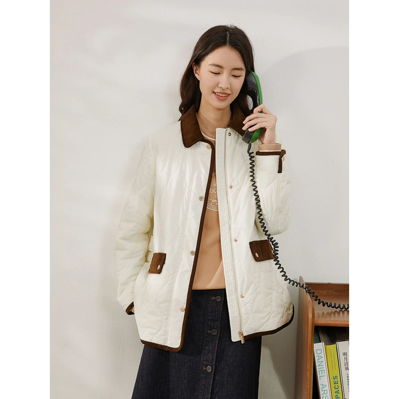 BEANPOLE秋冬新款女 韩版简约时尚小香风棉服BF3838Z02