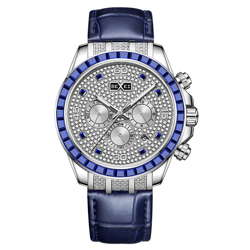 【国潮】BEXEI/彼赛镶石全自动机械男士腕表