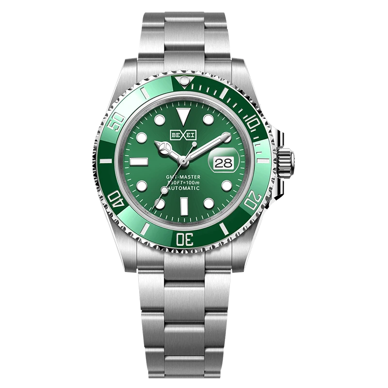 【六六专属】BEXEI/彼赛水神系列手表男全自动机械商务男士腕表