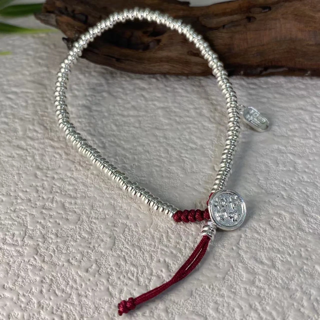 足银银制品 【铭记珠宝】足银手绳20-DM34H31