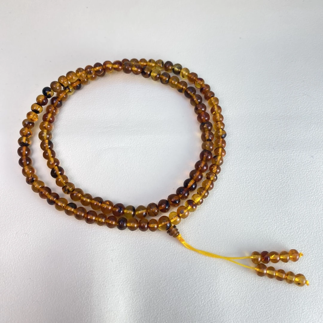【铭记珠宝】琥珀珠链7-DM244H2【约4.5*6mm+】多样性发一件