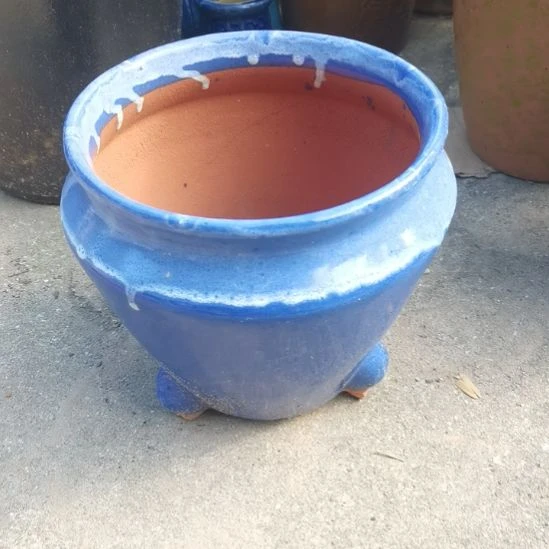 红陶口20高20瑕疵一个盆