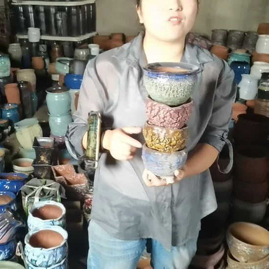 红陶20CM以下瑕疵四个