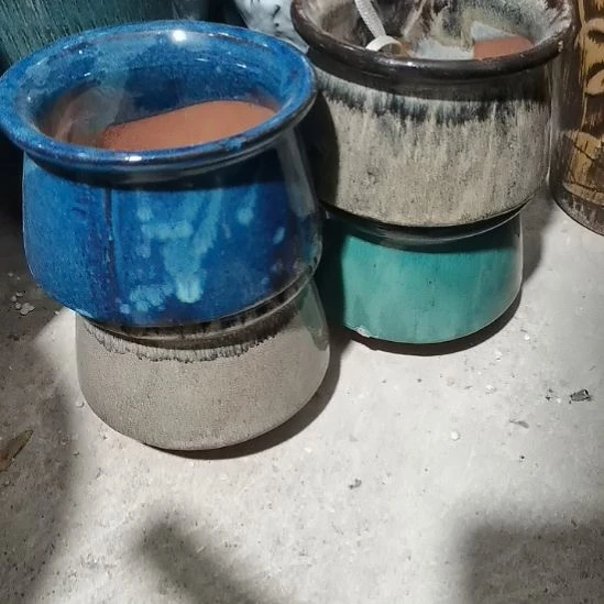 红陶20CM以下口11高9瑕疵颜色随机四个