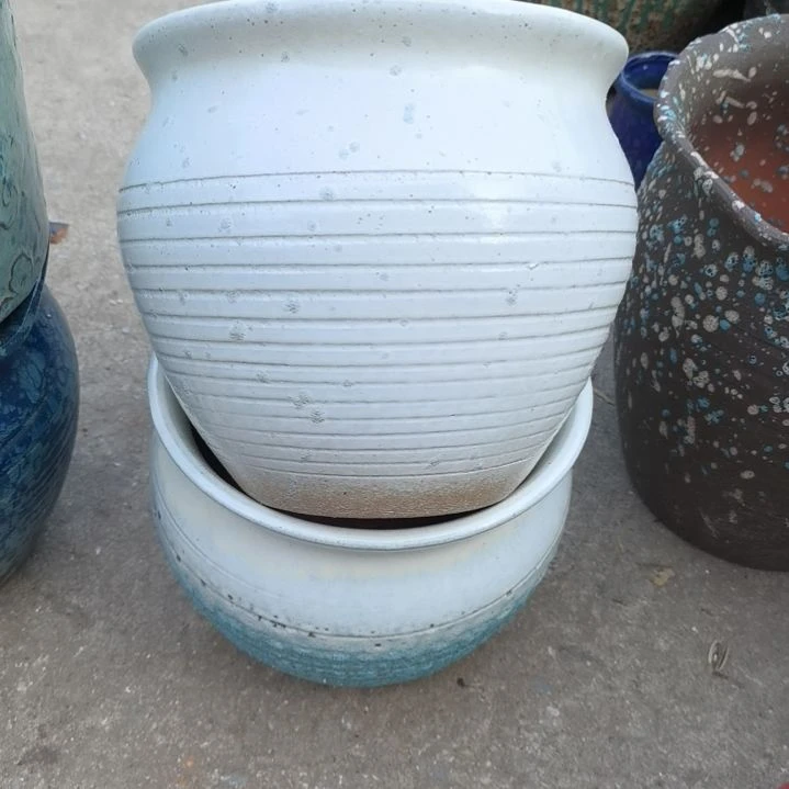 红陶20/18瑕疵两个盆