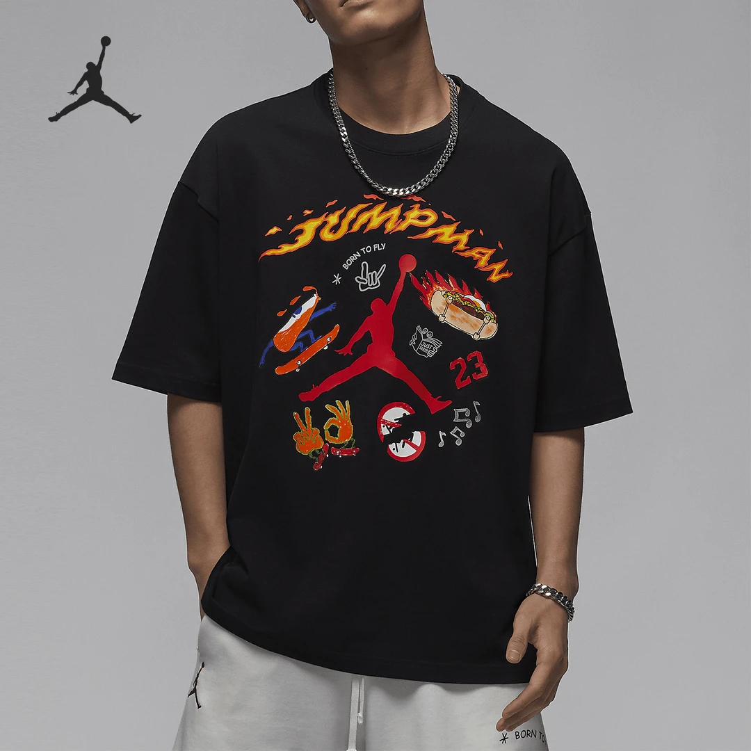 Nike耐克正品Jordan男士夏季轻盈透气短袖T恤衣服HJ3965-010
