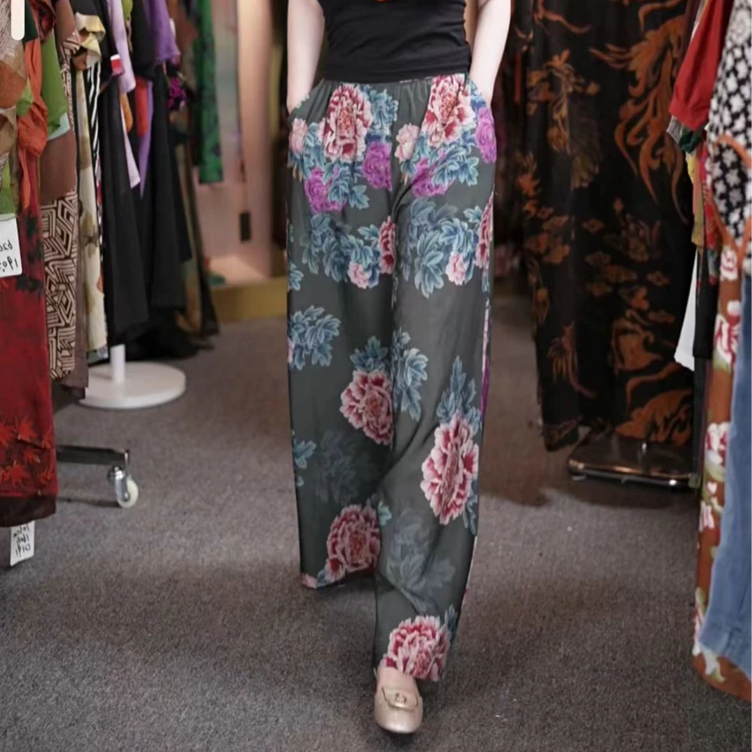 百搭时尚潮流休闲气质显瘦轻奢女款休闲阔腿裤1964