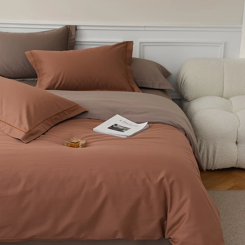 水星高端系列家纺100支新疆长绒棉四件套A类全棉纯棉床单床笠被套