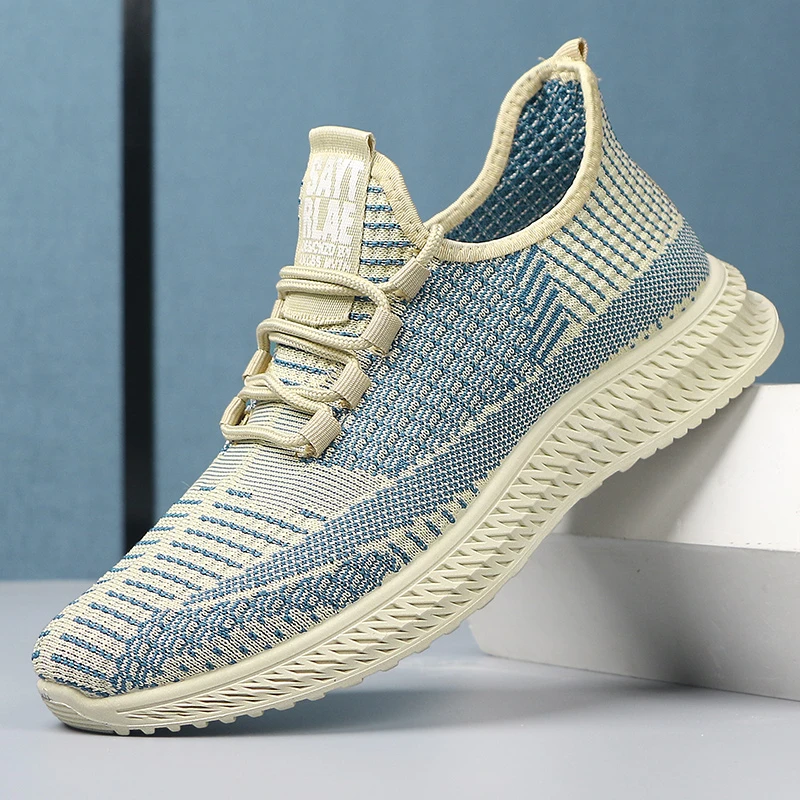 夏季男士一脚蹬飞织网面椰子鞋软面防滑耐磨休闲男鞋运动鞋网眼鞋