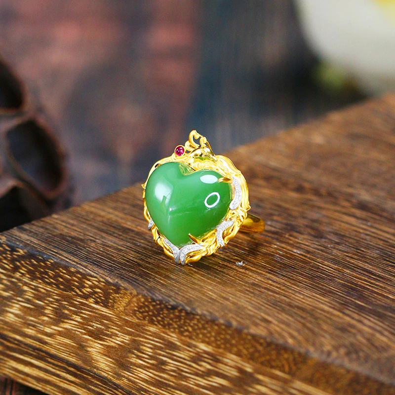 【缅玉世珍】和田玉戒指【8716D】