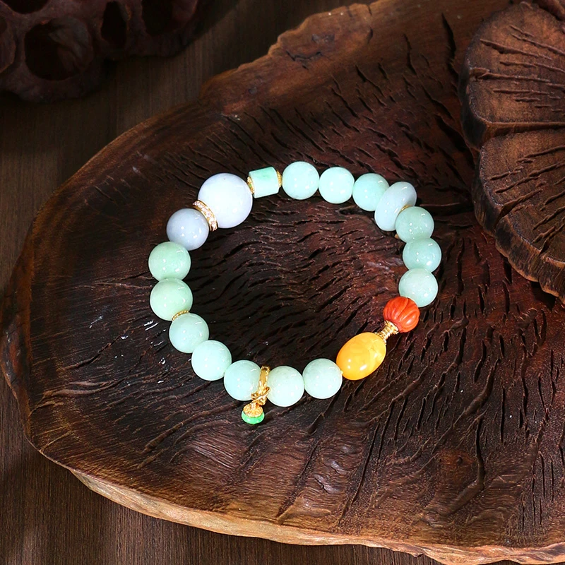 【缅玉世珍】翡翠手链【5722Q】