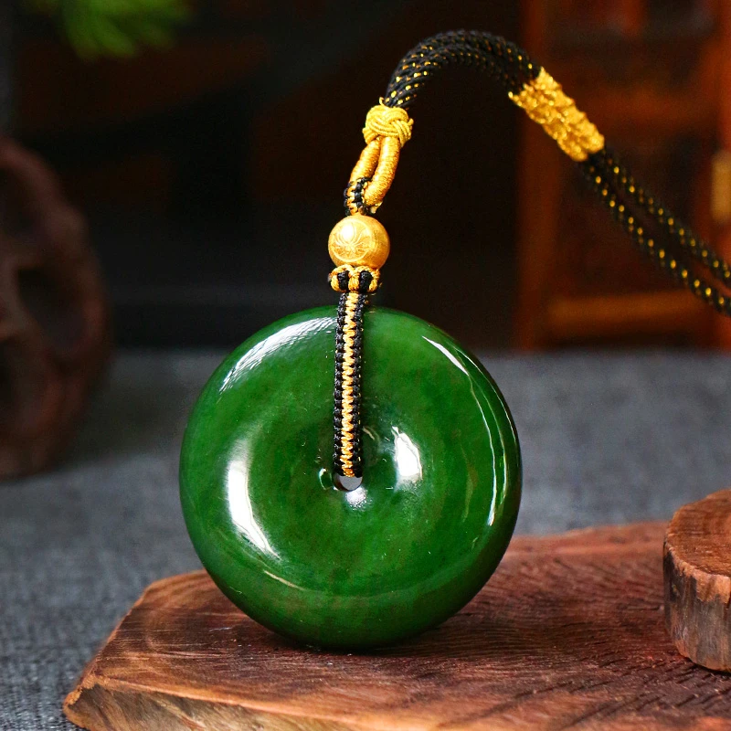 【缅玉世珍】和田玉吊坠平安扣【8923D】