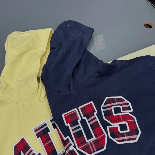 【4U连帽卫衣】纯棉外套男女秋冬宽松连帽卫衣慵懒风字母刺绣帽衫