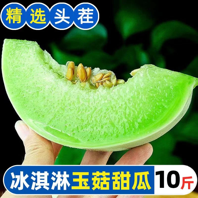 【产地速发】冰激凌玉菇甜瓜孕妇新鲜水果蜜瓜当季采摘1/10斤
