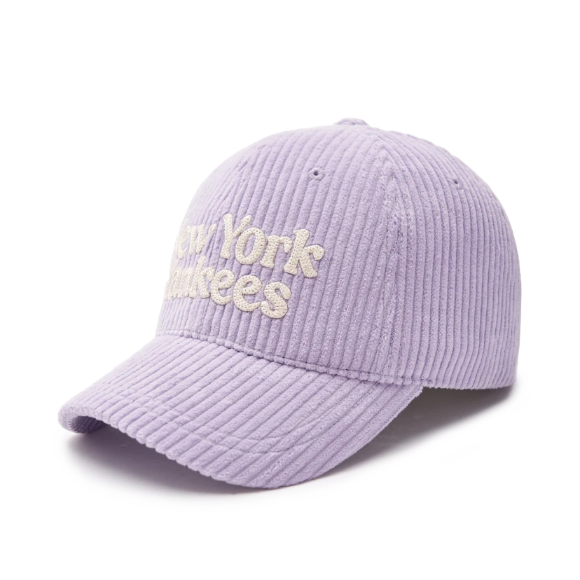 MLB 情侣学院风灯芯绒鸭舌帽男女同款3ACPWC236系列