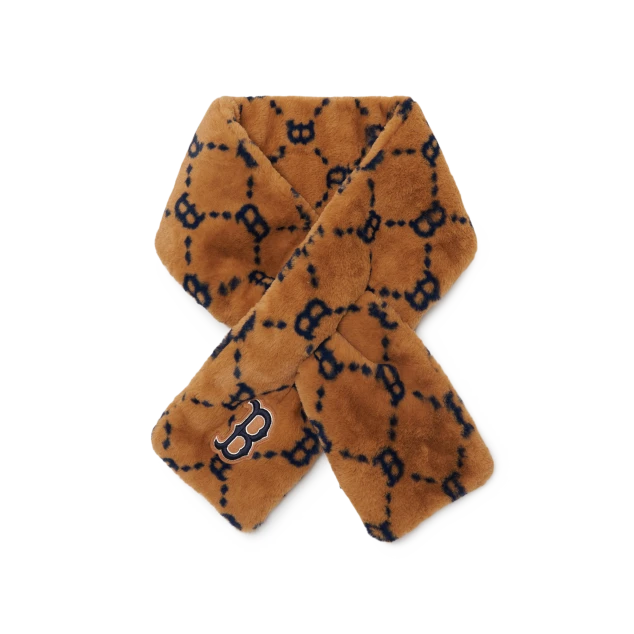 MLB时尚条纹字母 绒线围巾男女同款 S78