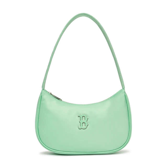 MLB字母大logo简约百搭饺子包手提单肩包腋下包女款3ABQS032N系列