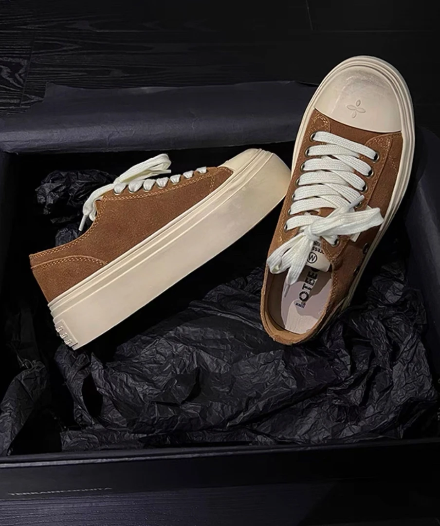 QIAODADA【做旧板鞋】百搭做旧擦色脏脏板鞋5985 （no退no换）