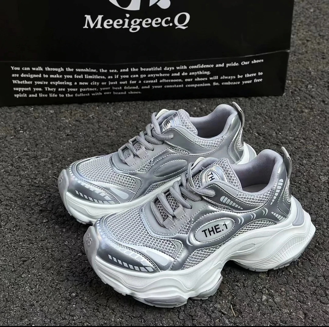 QIAODADA 欧版时尚潮流厚底网面透气老爹鞋201-79 （no退no换） 孤