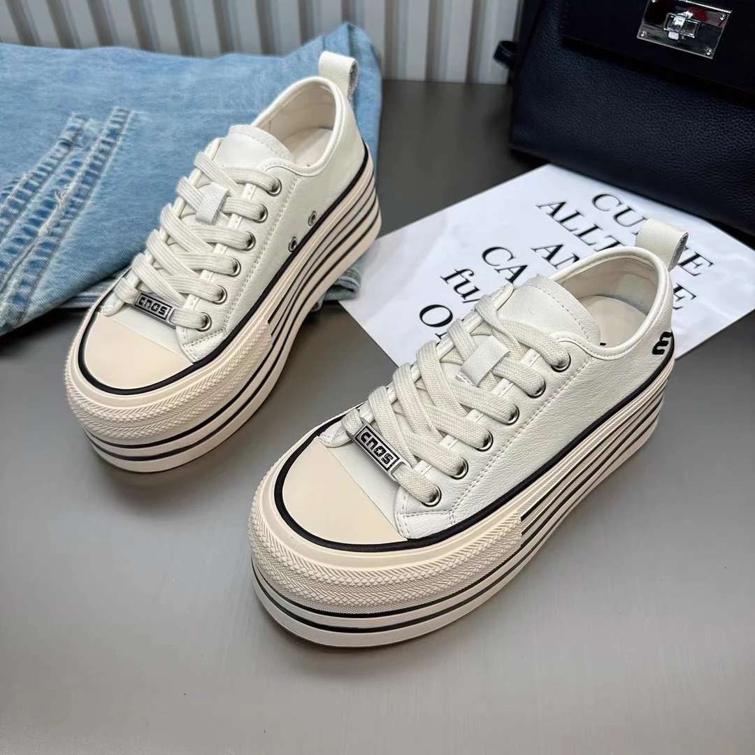 QIAODADA 【M板鞋】时尚厚底百搭韩版休闲板鞋 9977