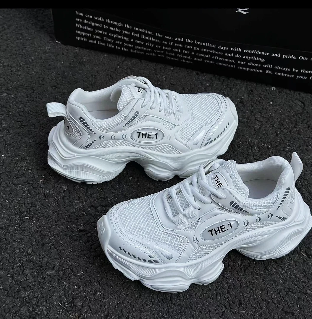 QIAODADA 欧版时尚百搭潮流厚底网面透气老爹鞋201-79 （no退no换）